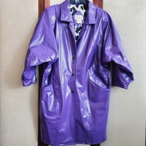 Vintage Kenn Sporn for Wippett Purple Vinyl Coat Size M